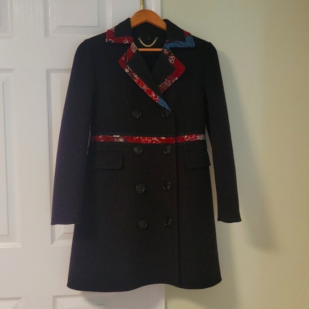 Burberry  prorsum wool  coat .black cherry  color  size